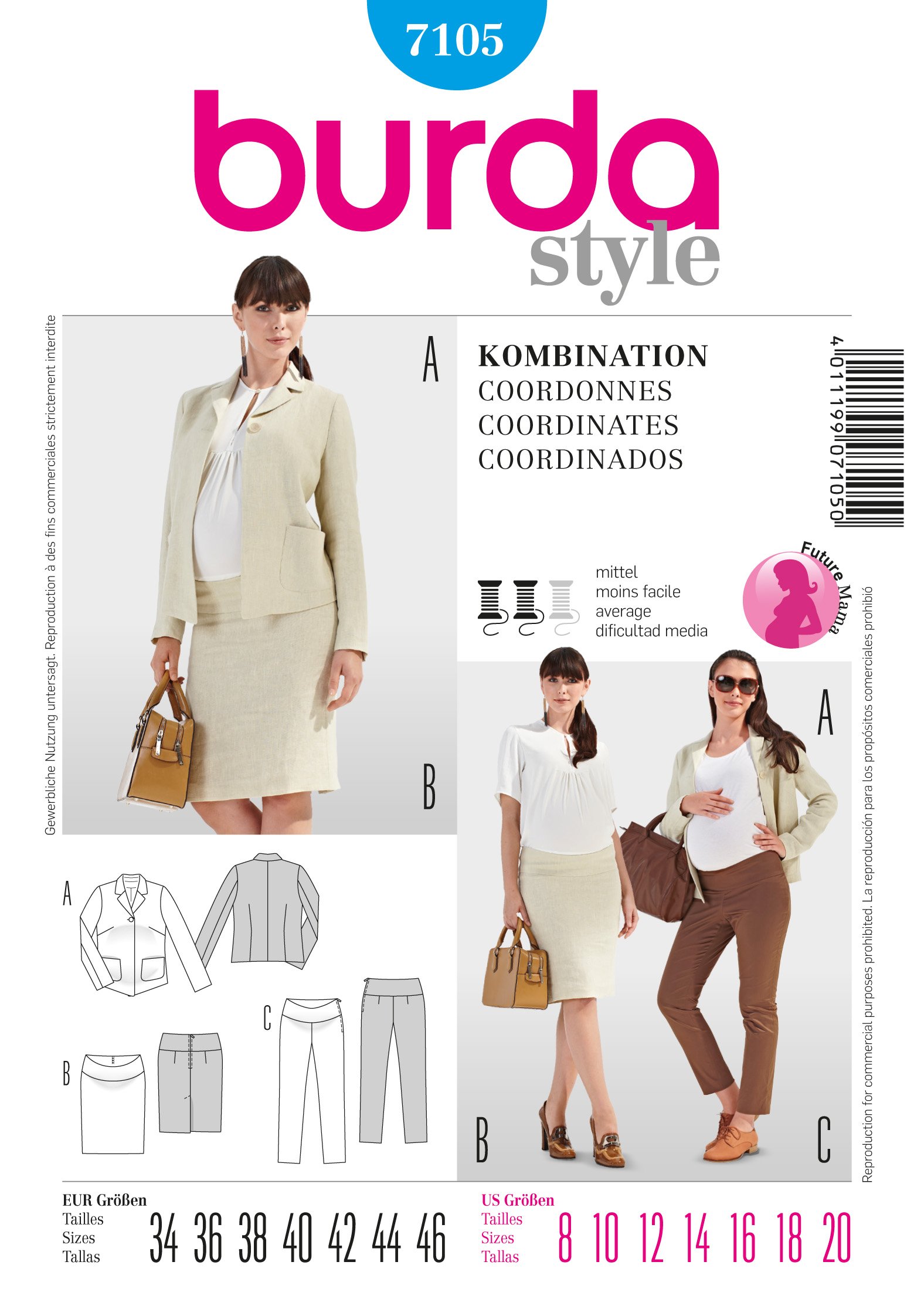 Patron Burda 7105 Ensemble